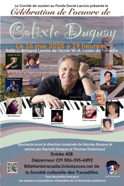 Célébration de l'oeuvre de Calixte Duguay
